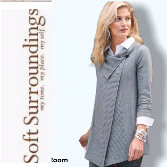 SOFT SURROUNDINGS Miranda Sweater Wrap Cardigan - Picture 1 of 4